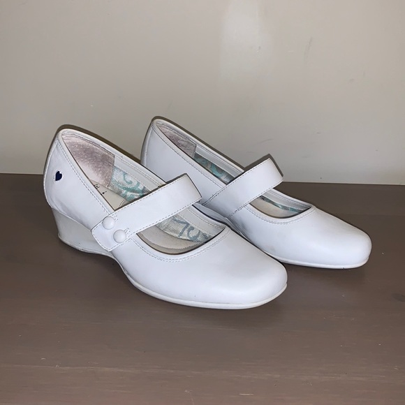 Nurse Mates “Faith” Vintage White Leather Nursing Wedges - Women’s Size 7.5 - Picture 4 of 10